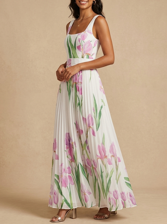 Iris Floral Pleated Maxi Gown Mother Bride