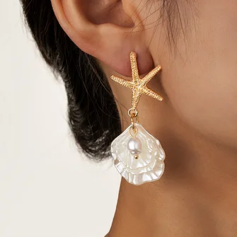 Shell Starfish temperament ms Earrings