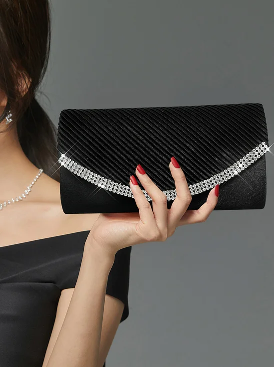 Party Rhinestone Magnetic Square Clutch Bag