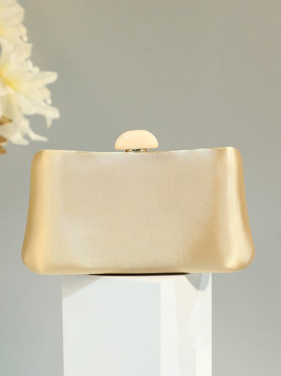 Elegant Satin Clutch Bag with Detachable Crossbody Strap