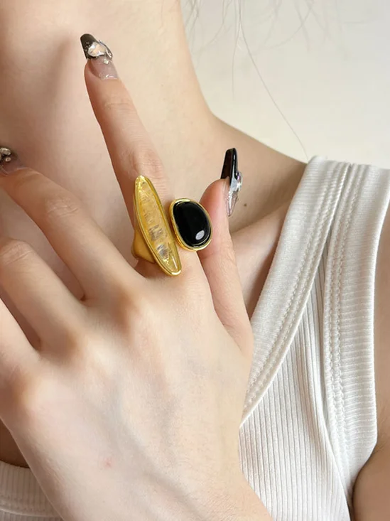 Urban Golden Plain Ring