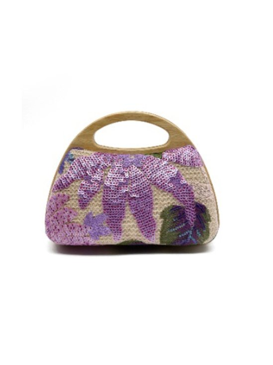 Vacation Floral Sequins Clutch Bag