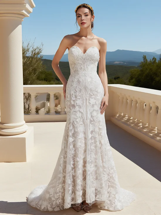 White Ruched Bridal/Wedding Dress Spaghetti Sleeveless A-Line Gown