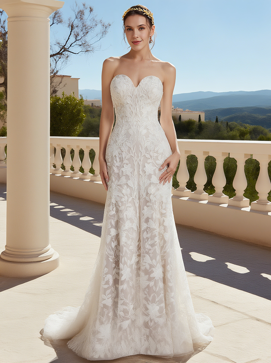 White Ruched Bridal/Wedding Dress Spaghetti Sleeveless A-Line Gown