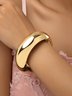 Minimalist Golden Metal Bangle