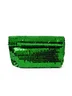Sparkling Silver Sequined Magnetic Envelope Clutch Bag