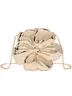 Glamorous Golden Flower Shaped Acrylic Mini Clutch Bag with Metal Chain Strap
