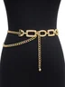 Geometric Golden Hollow Metal Waist Chain