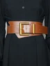Irregular Metal Buckle Wide Girdle