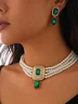 Pearl Neckless And Earrings Sets