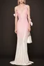Pink Embellished Satin Spaghetti Sleeveless Mermaid Gown Dress