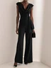 Green Regular Fit Ruched Urban Jumpsuit