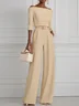 White Off The Shoulder Urban Jumpsuit