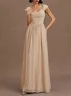 Pink Classic Square Neck Sleeveless A-Line Maxi Dress