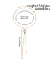 Y-shaped Metallic Pearl Clavicle Chain